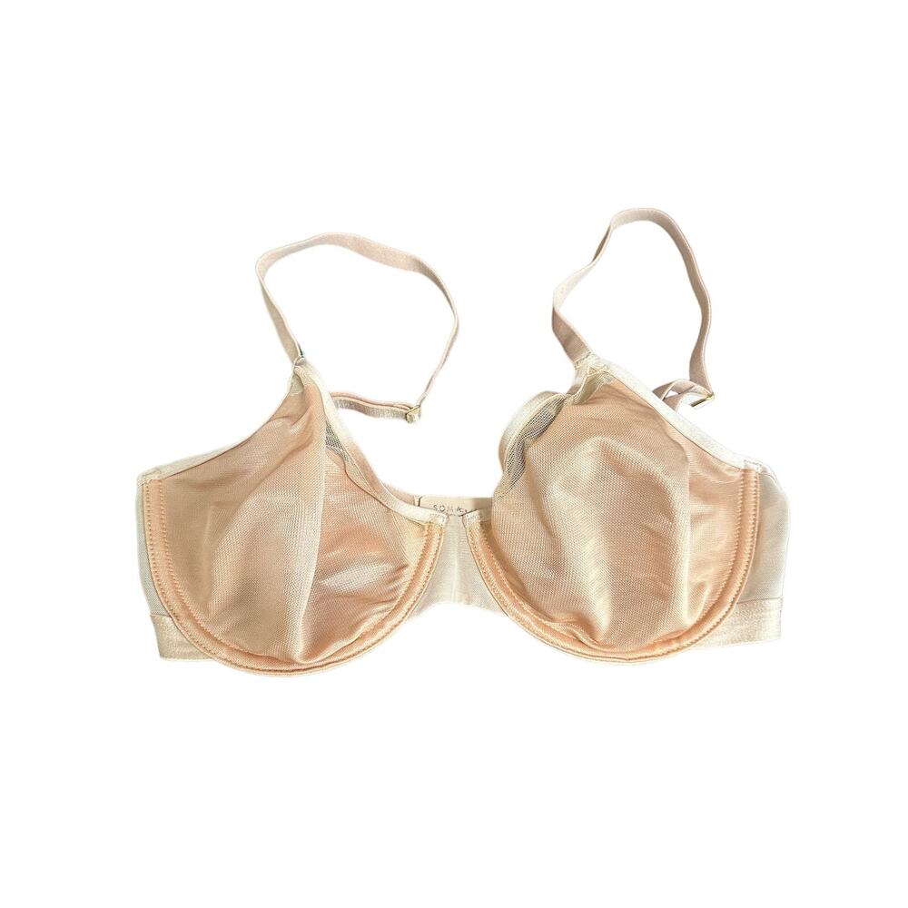 Soma Unbelievable Lift Perfect Coverage Bra 32DD Hush Nude Pink Underwire